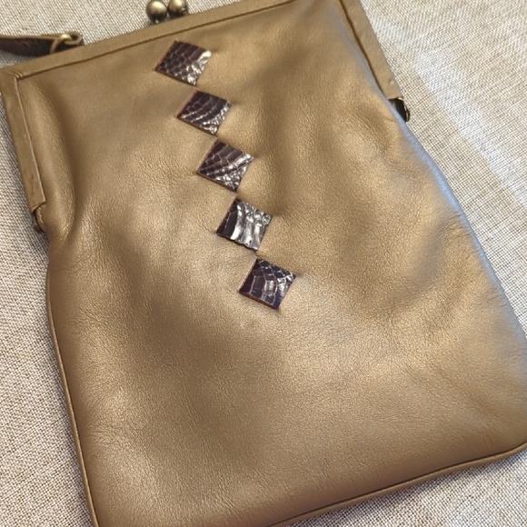 Vintage Leather And Snakeskin Trim Purse - Picture 3 of 9